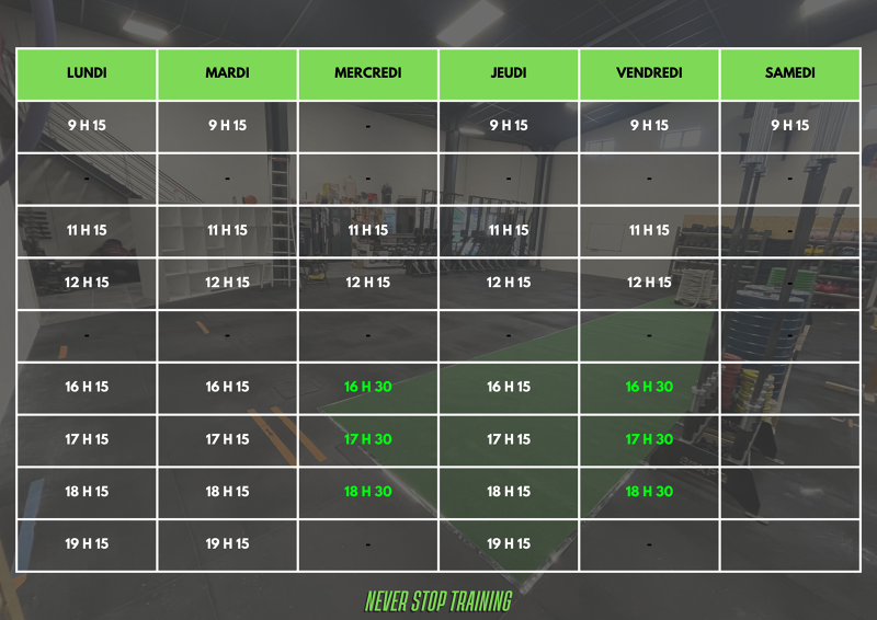 La BOX Aurillac | PLANNING WOD