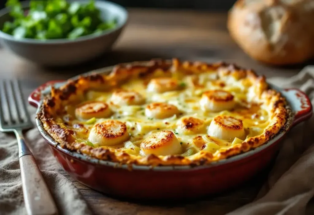 Gratin poireaux–Saint-Jacques : si facile à préparer, pourtant digne d’un vrai repas de fête