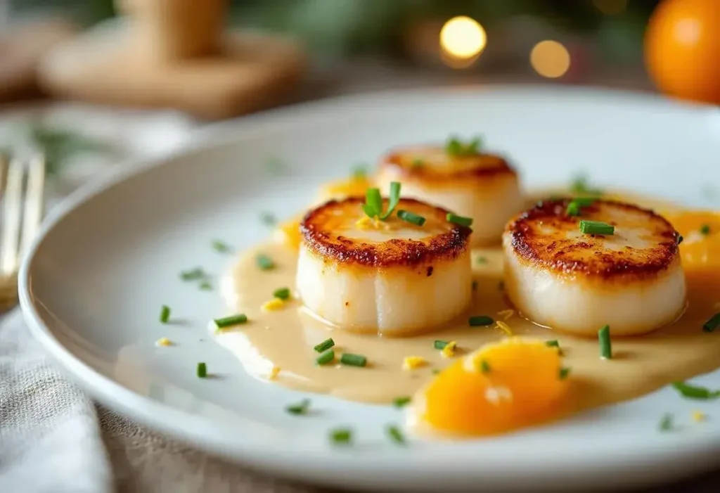 Saint-Jacques et clémentines : l'entrée festive idéale