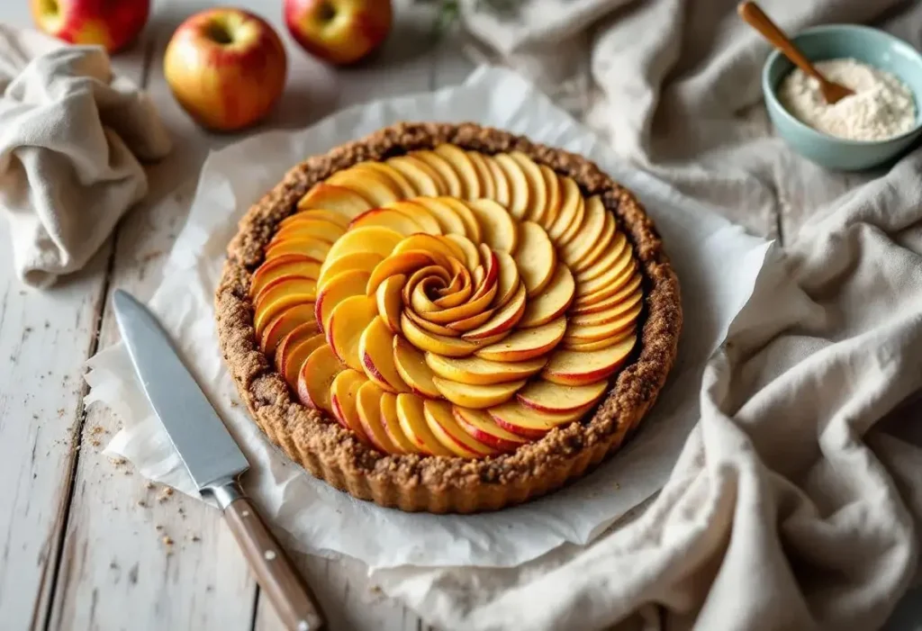 Un concentré de croustillant et de douceur : la tarte pomme-sarrasin ultra rapide prête en 10 minutes