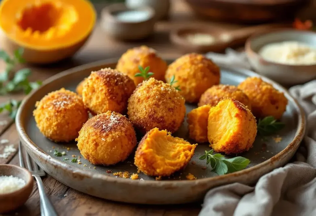Voici la recette de boulettes de courge crousti-fondantes: au four à 180°C ou à la poêle en 12 minutes, le plat d’automne qui change le dîner