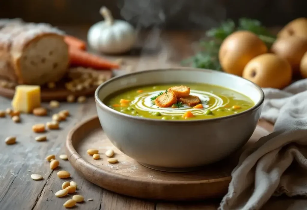 Chaude, onctueuse et ultra simple à faire, testez cette soupe de pois cassés et légumes d’hiver